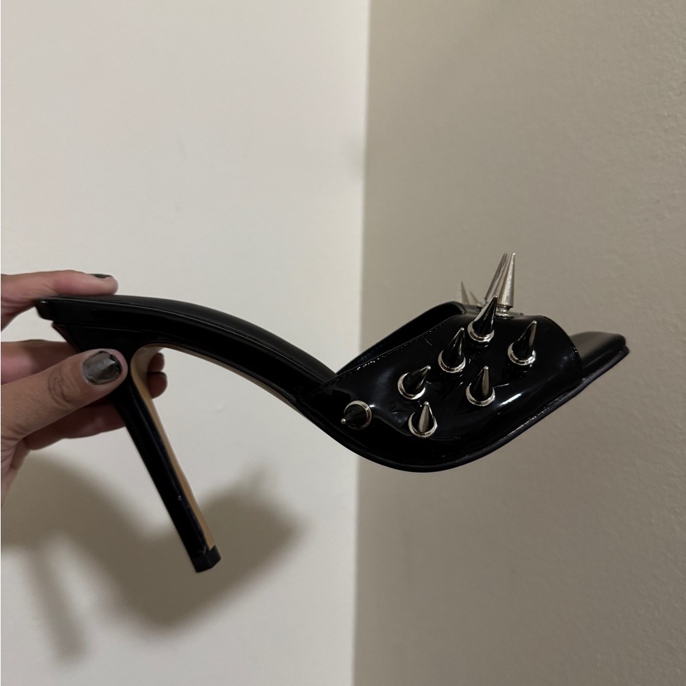 Black spike heels western affair style